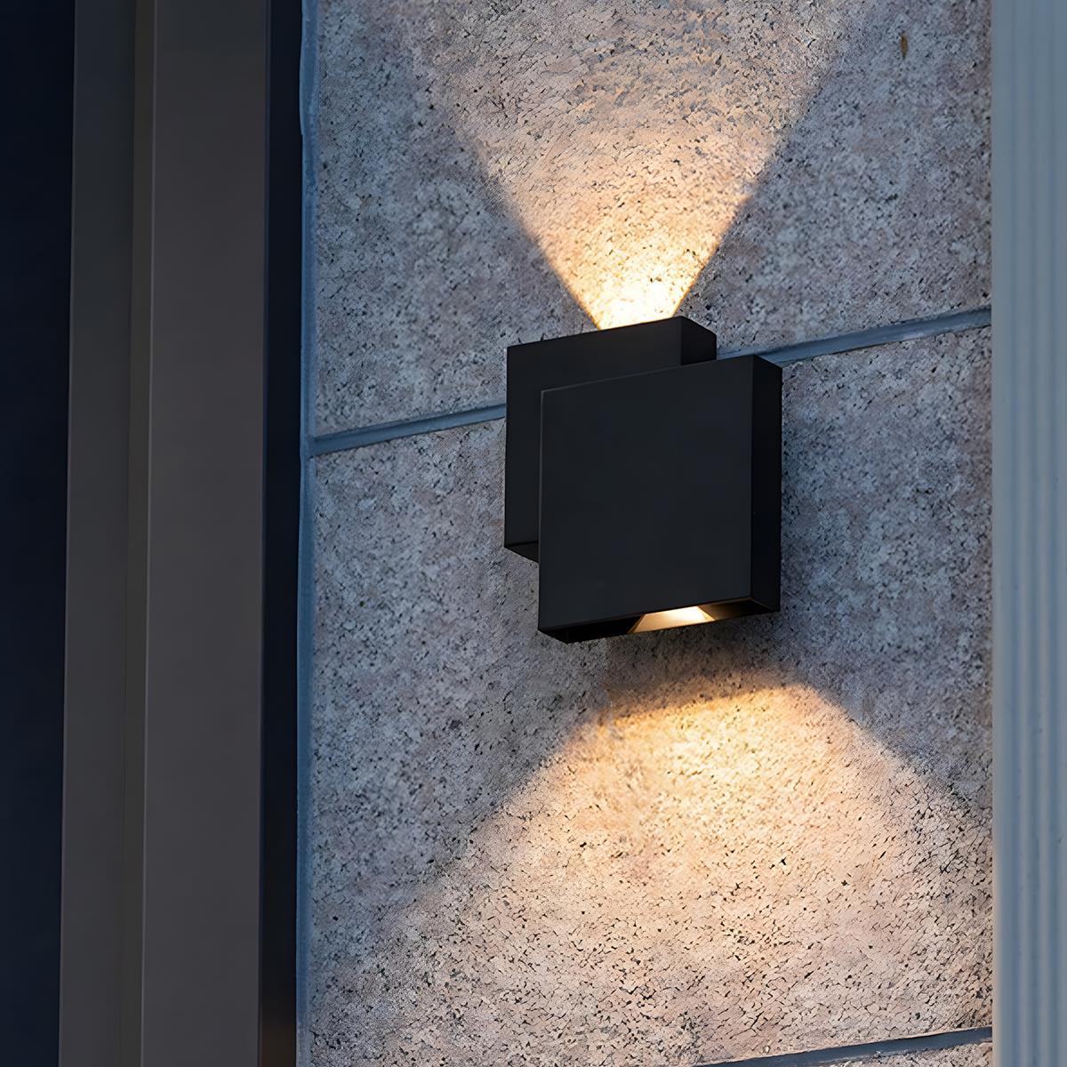 Waterproof Outdoor Square Up and Down Exterior Wall Lights Adjustable
