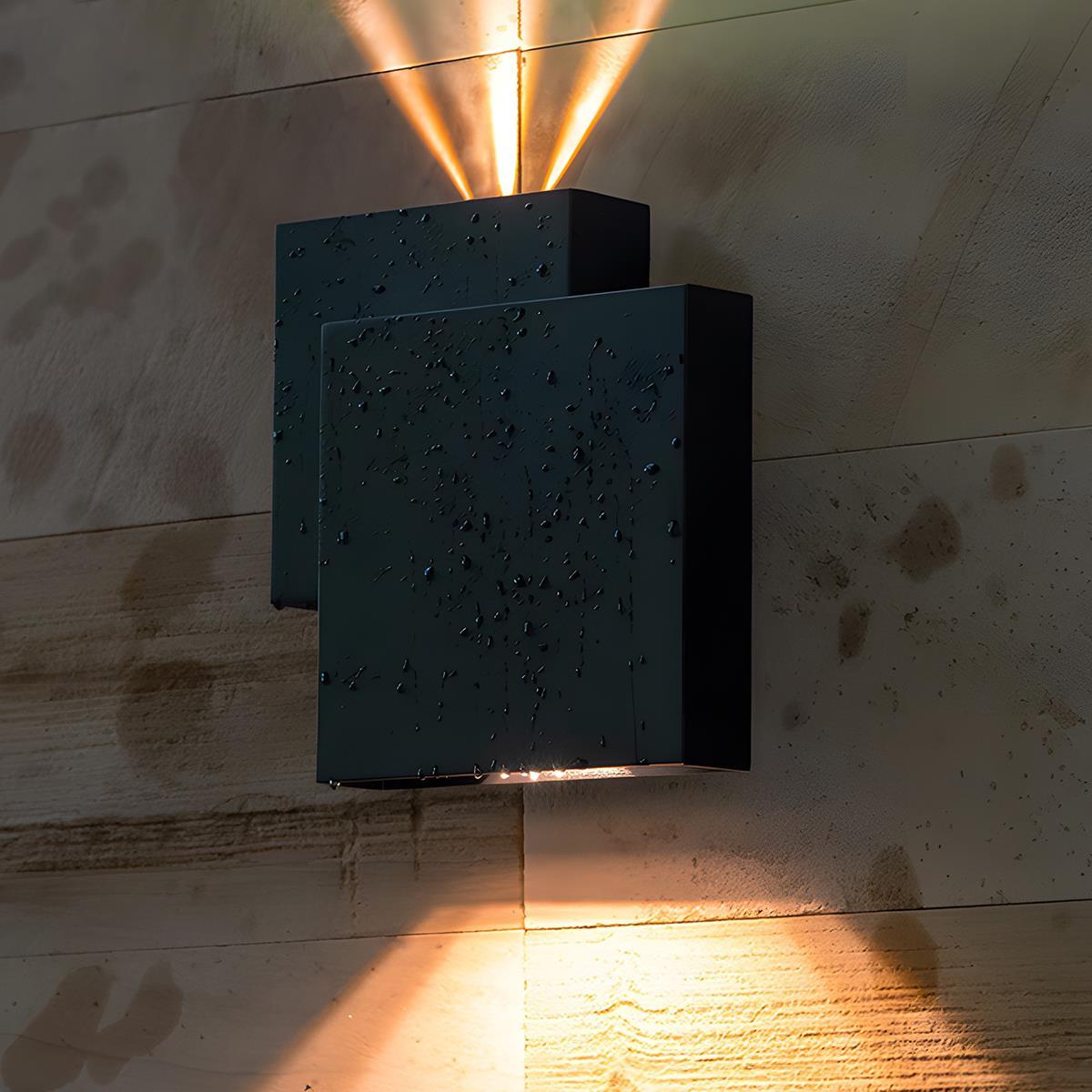 Waterproof Outdoor Square Up and Down Exterior Wall Lights Adjustable