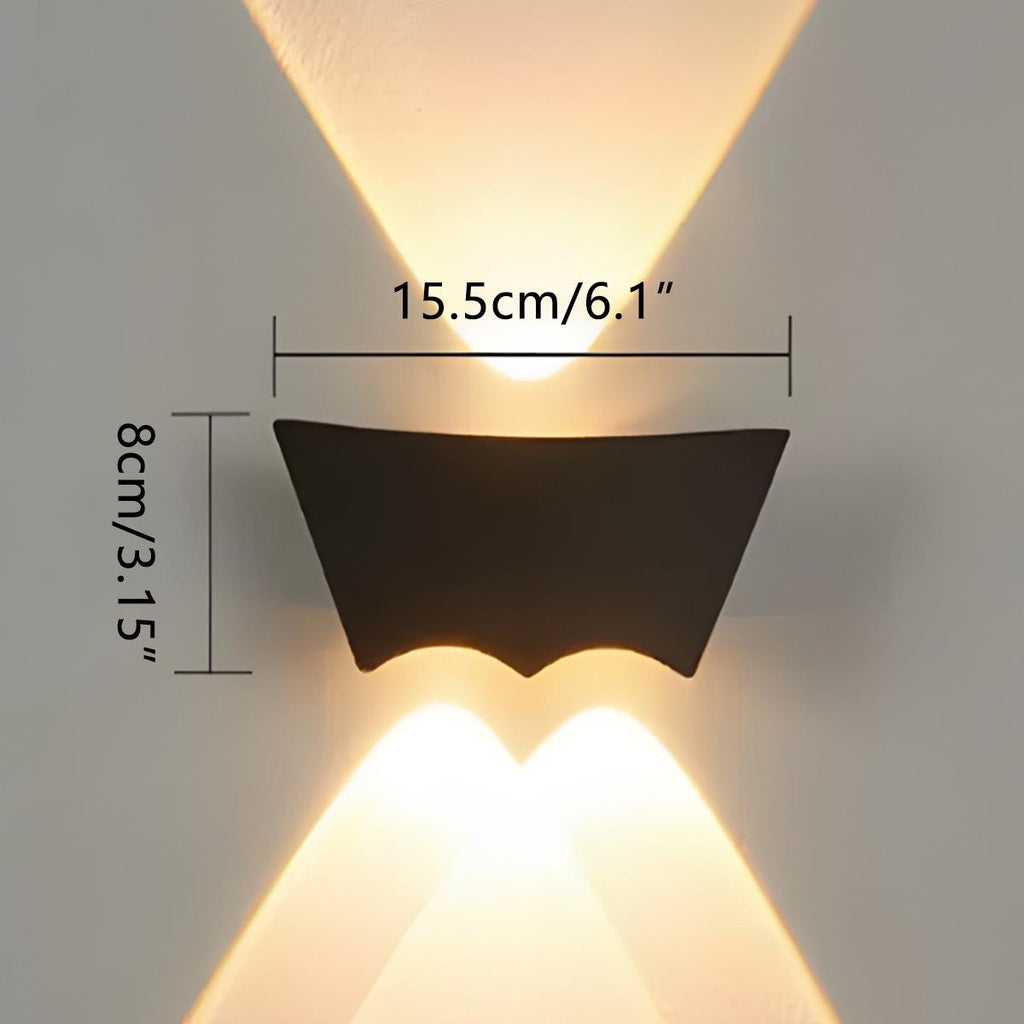 Waterproof Outdoor Up and Down 3-LED Exterior Wall Washer Lights