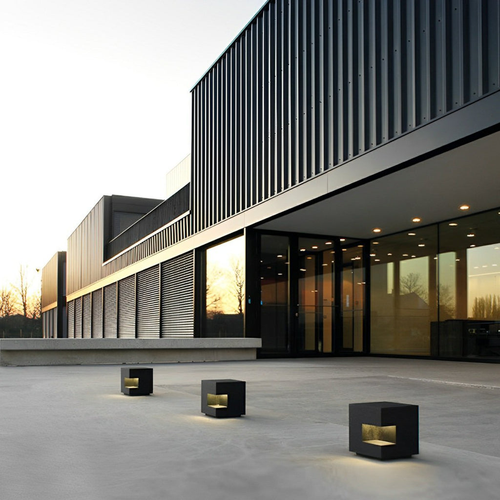 Waterproof Cube LED Outdoor Post Lights