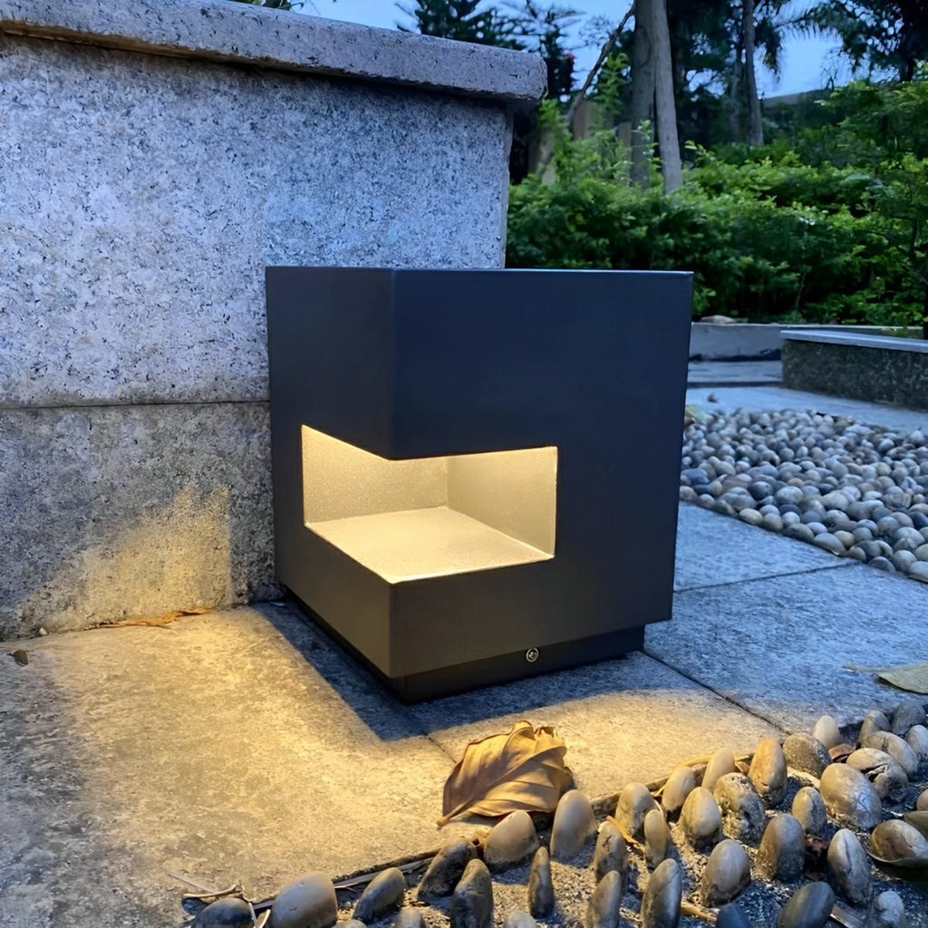 Waterproof Cube LED Outdoor Post Lights